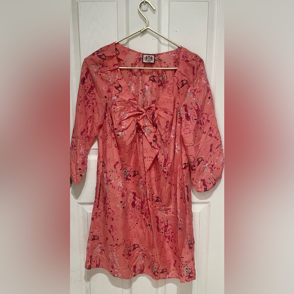 NWOT Juicy Couture Silk floral mini dress Size Medium